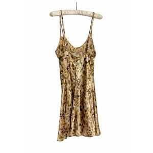 Victoria’s Secret 100% Silk Floral Chemise Slip Dress • Size L • Vintage Y2K